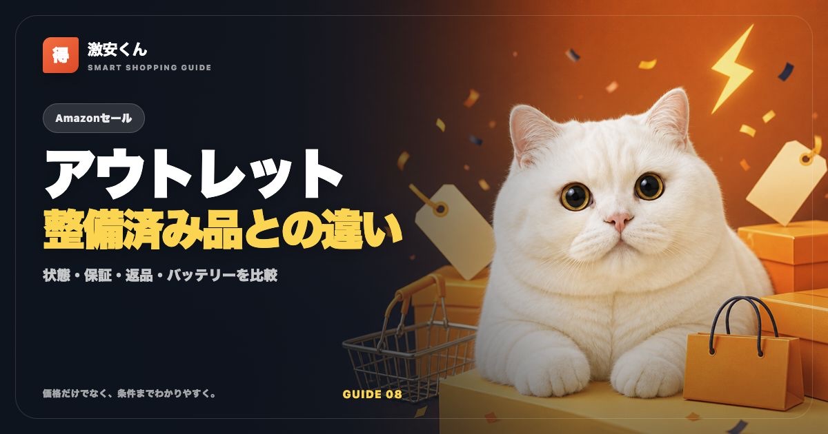 Amazonアウトレットはやめとけ？整備済み品は危険？保証・返品を比較のサムネイル