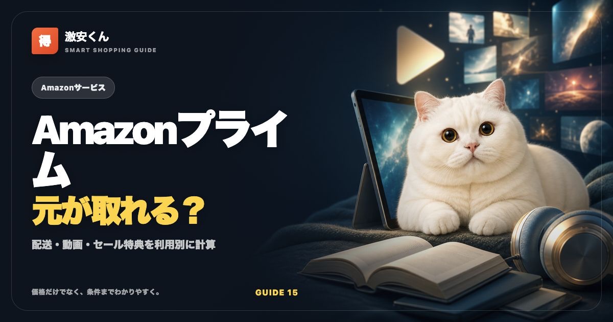 Amazonプライムは元が取れる？料金を利用別に計算【2026年】のサムネイル