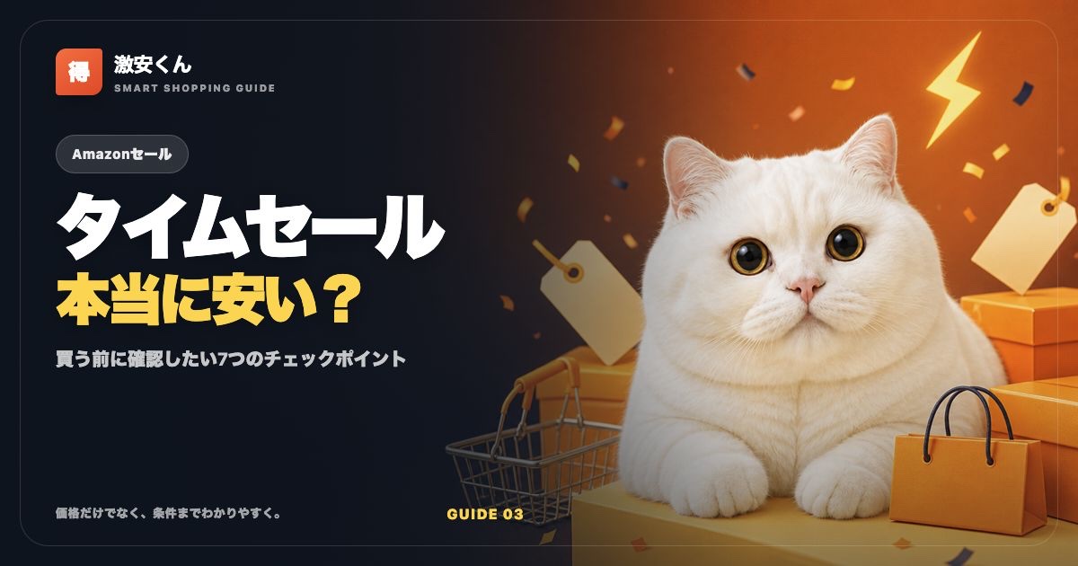 Amazonタイムセールで損しない見方｜本当に安いか確認する7項目のサムネイル