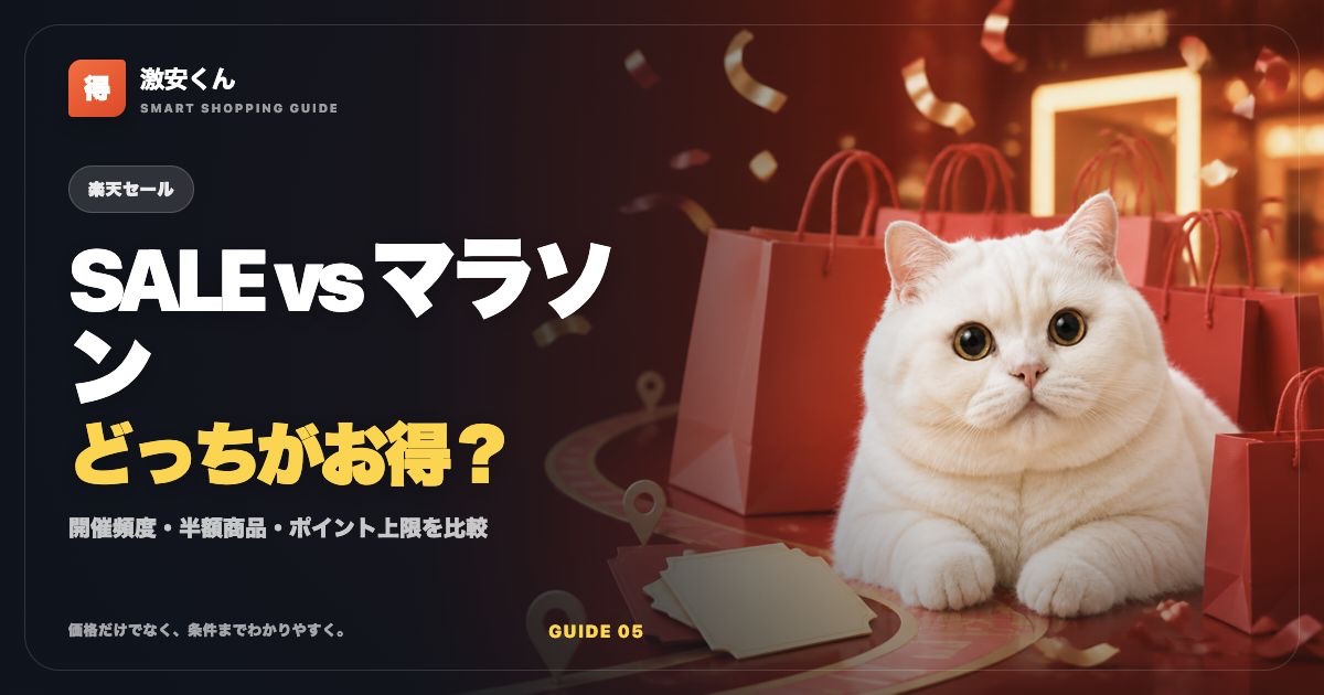 楽天スーパーSALEとお買い物マラソンの違い｜どっちがお得？【2026年】のサムネイル